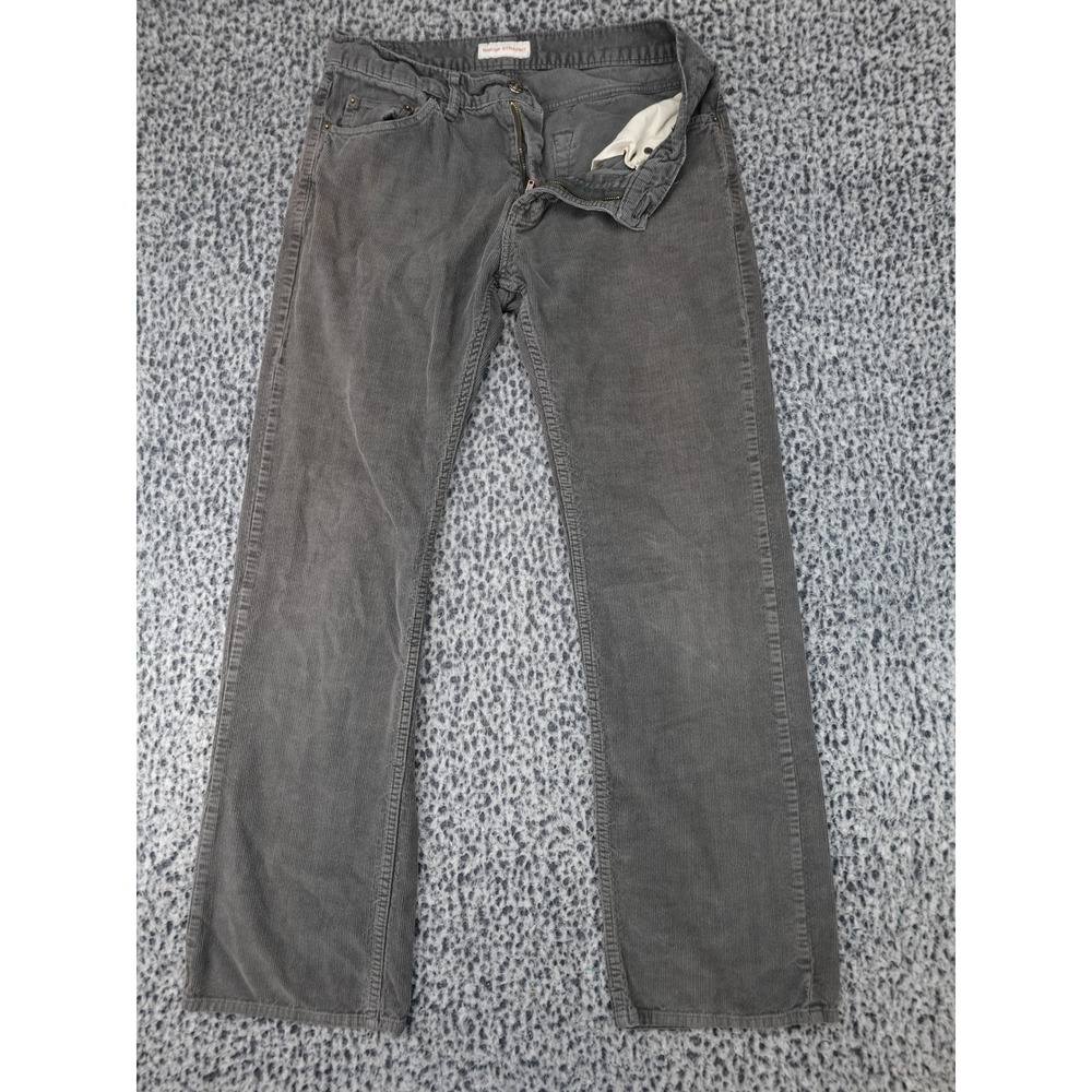 Rincon Straight Leg Corduroy Pants Mens 32 Charcoal Grey Classic Casual